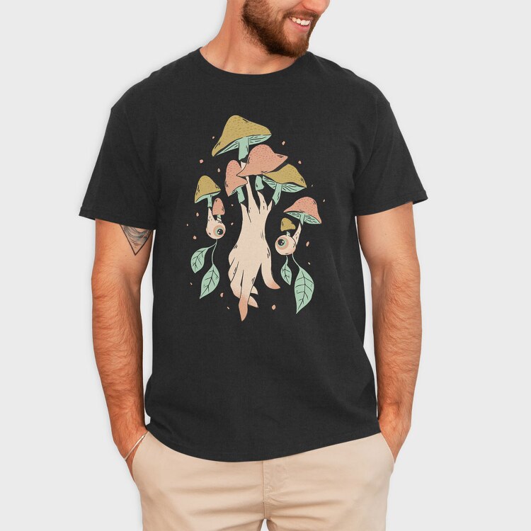 Mushroom Hand, Tricou Barbati (Unisex)