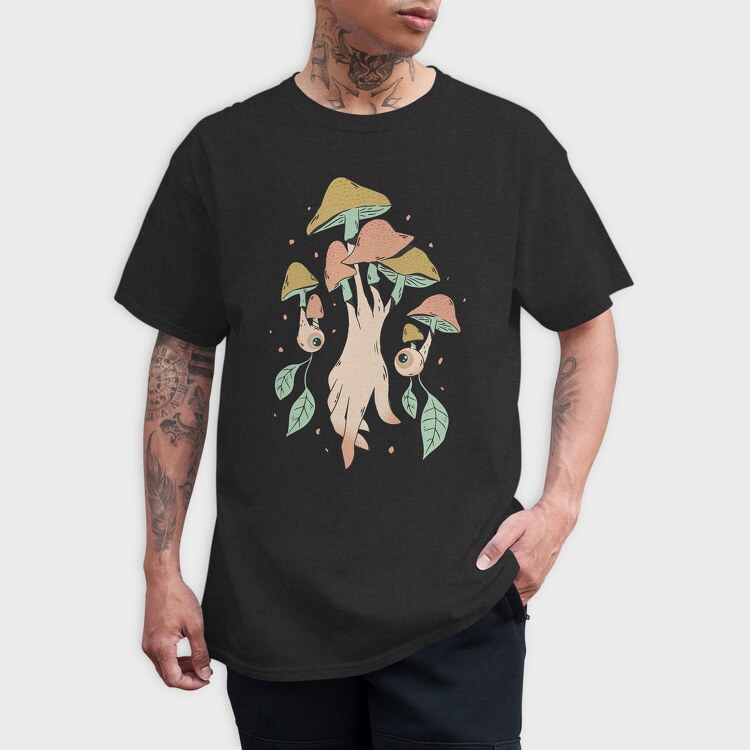 Mushroom Hand, Tricou Barbati (Unisex)