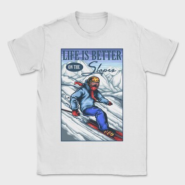 Life Better Slopes, Tricou Barbati (Unisex)