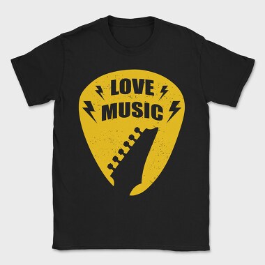 Love Music Pick, Tricou Barbati (Unisex)