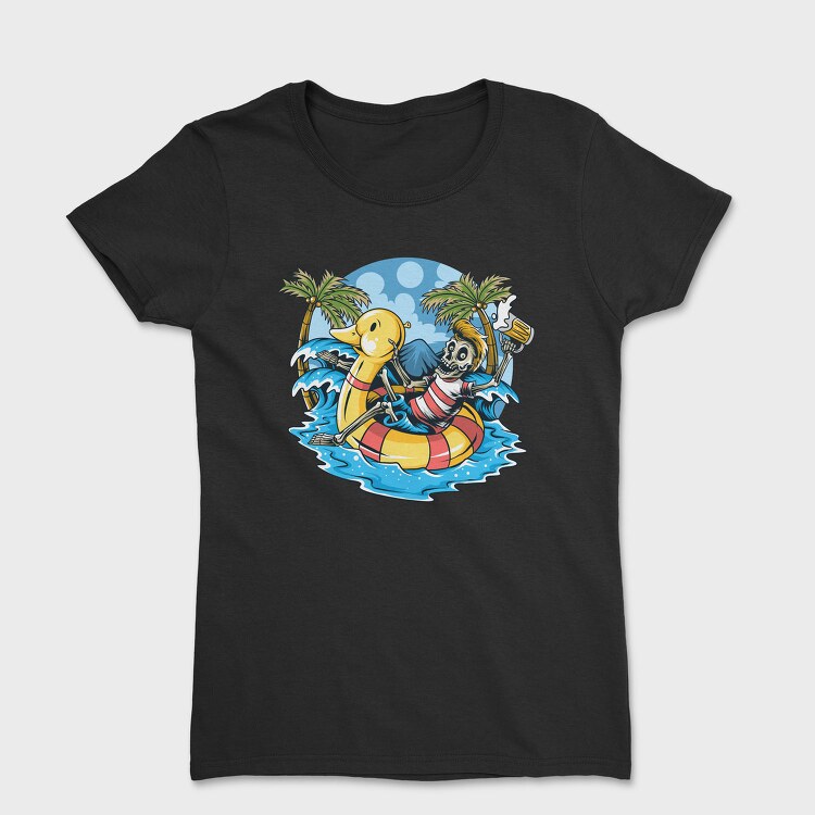 Skeleton Duck Beach, Tricou Femei