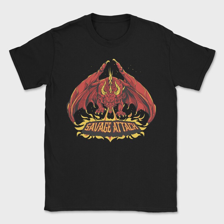 Dragon Creature With Fire Savage Attack, Tricou Barbati (Unisex)