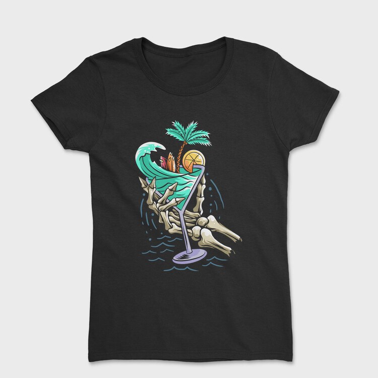 Skeleton Cocktail Paradise, Tricou Femei