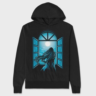Moonlit Window, Hanorac Oversize Barbati (Unisex)