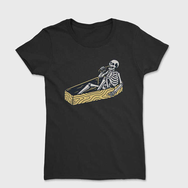 Skeleton In Coffin, Tricou Femei