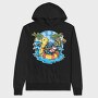 Skeleton Duck Beach, Hanorac Oversize Barbati (Unisex)