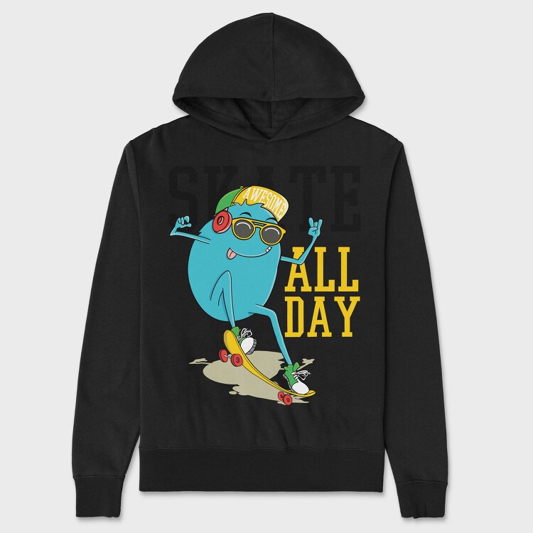 Skate All Day, Hanorac Oversize Barbati (Unisex)