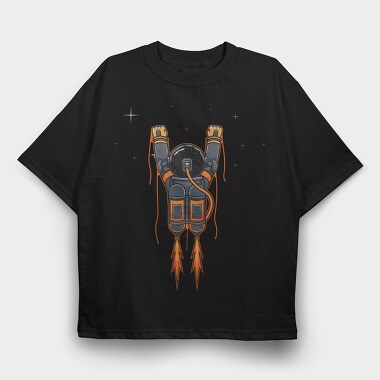 Space Rocket Man, Tricou Oversize Barbati (Unisex)