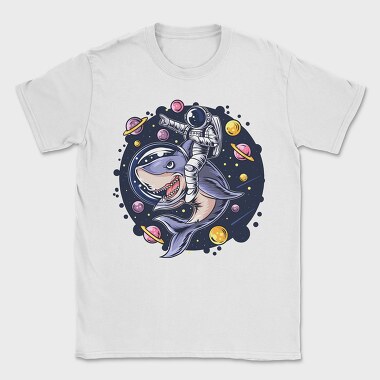 Space Shark Astronaut, Tricou Barbati (Unisex)