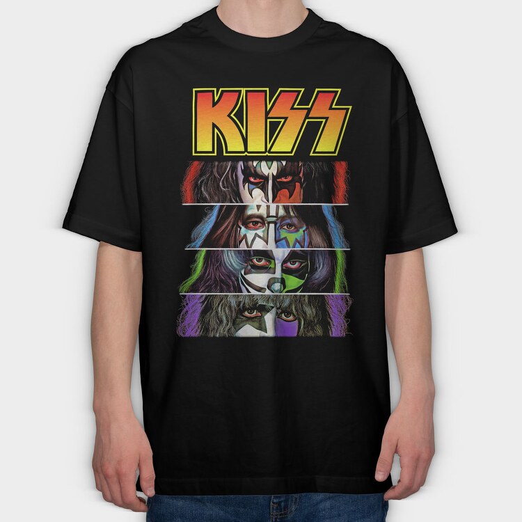 Kiss 6, Tricou Oversize Barbati (Unisex)