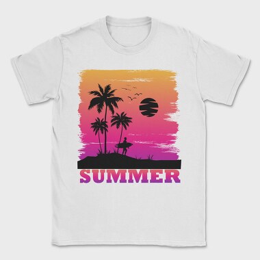 Sunset Surfer Vibes, Tricou Barbati (Unisex)
