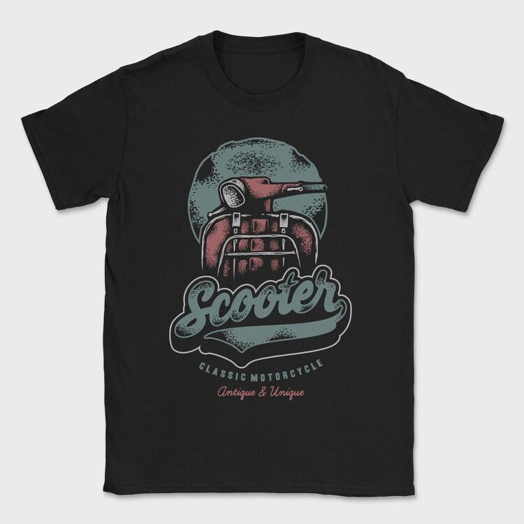 Scooter Classic Motorcycle, Tricou Barbati (Unisex)