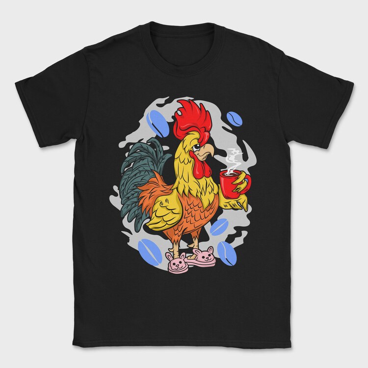 Rooster Coffee Slippers, Tricou Barbati (Unisex)