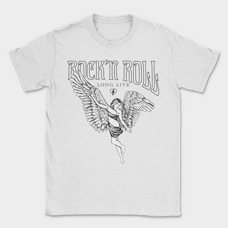 Rock N Roll Live Angel, Tricou Barbati (Unisex)