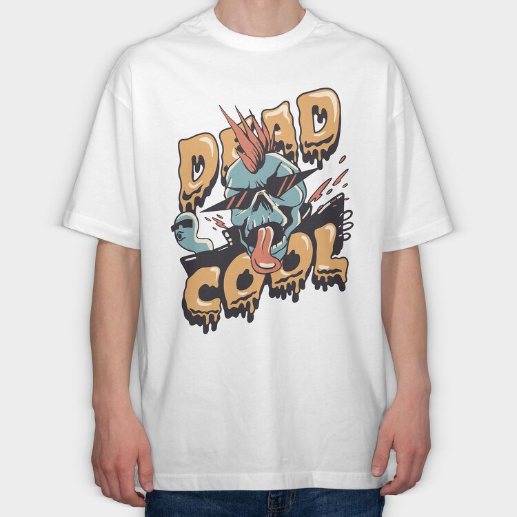 Dripping Skeleton Horror Dead Cool Halloween, Tricou Oversize Barbati (Unisex)