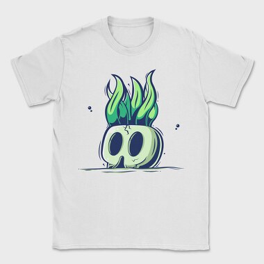 Green Ghost Flames, Tricou Barbati (Unisex)