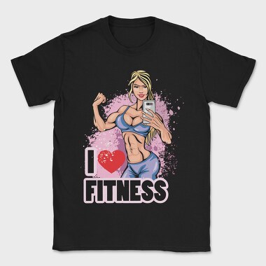I Love Fitness Selfie, Tricou Barbati (Unisex)