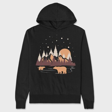 Mountain Bear Stroll, Hanorac Oversize Barbati (Unisex)