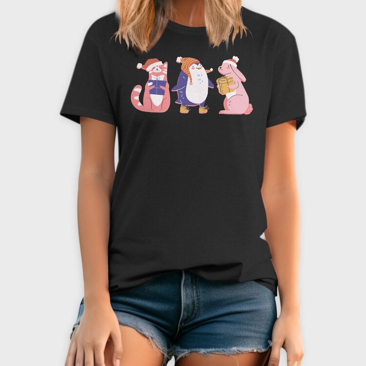 Christmas Animals, Tricou Barbati (Unisex)