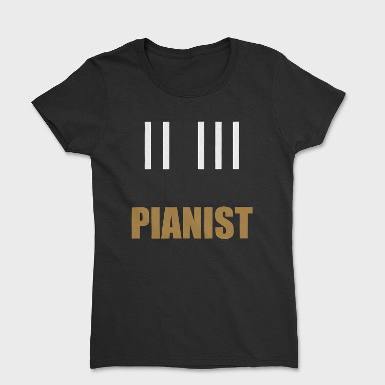 Piano Keys Gold, Tricou Femei