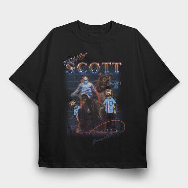Travis Scott Naughty Kid, Tricou Oversize Barbati (Unisex)