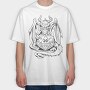 Dragon Creature With Rpg Dice Dungeons, Tricou Oversize Barbati (Unisex)