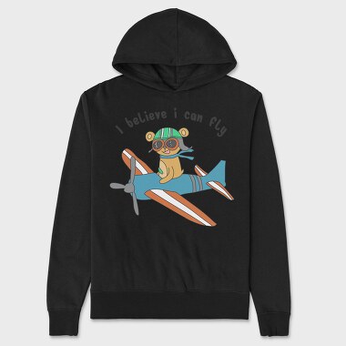 Pilot Pup Soar, Hanorac Oversize Barbati (Unisex)