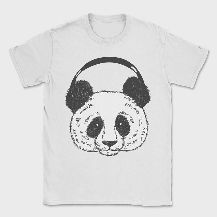 Panda Headphones, Tricou Barbati (Unisex)