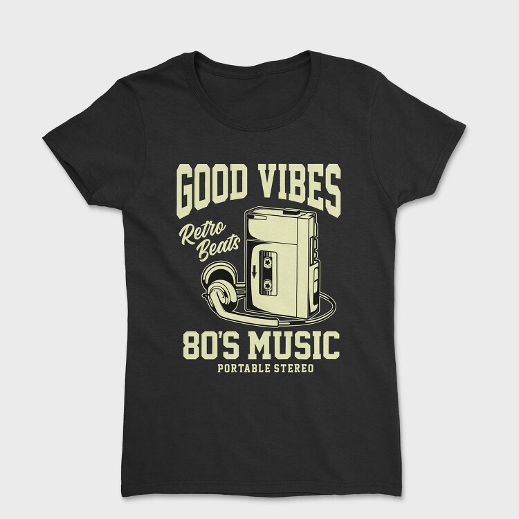 Retro Cassette Beats, Tricou Femei