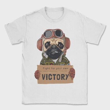 Pug Pilot Victory, Tricou Barbati (Unisex)
