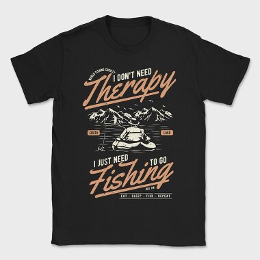 Fishing Therapy, Tricou Barbati (Unisex)
