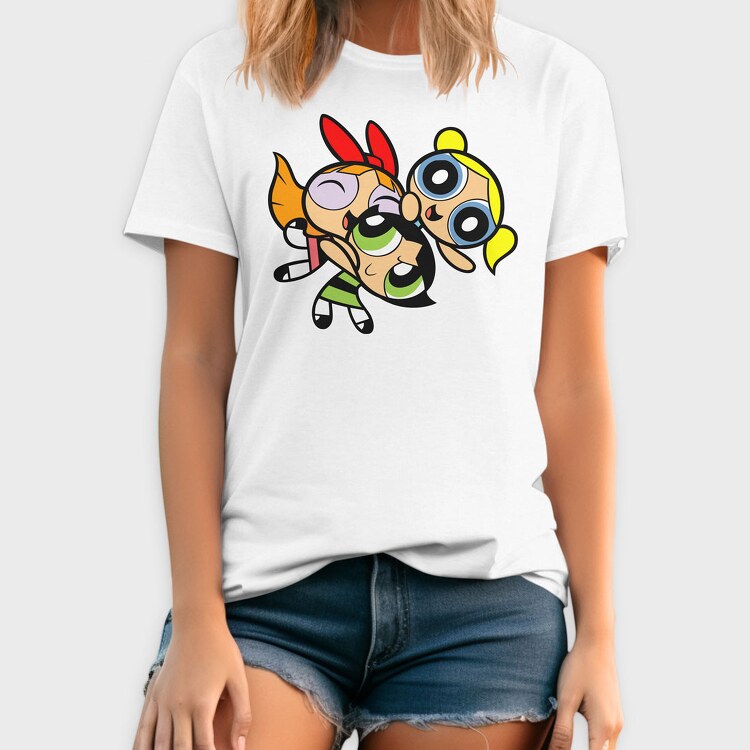 Cartoon Retro the Powerpuff Girls 1, Tricou Barbati (Unisex)