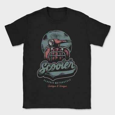 Scooter Classic Motorcycle, Tricou Barbati (Unisex)