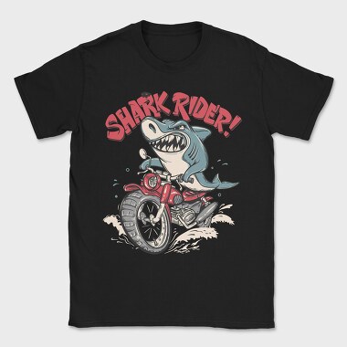 Shark Rider Tee, Tricou Barbati (Unisex)