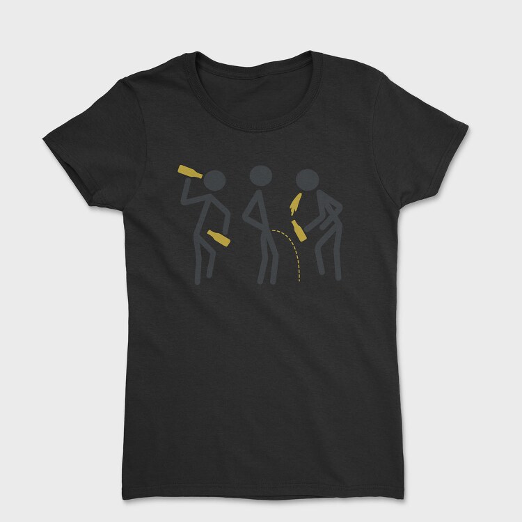 Drunk Stick Figures Request, Tricou Femei