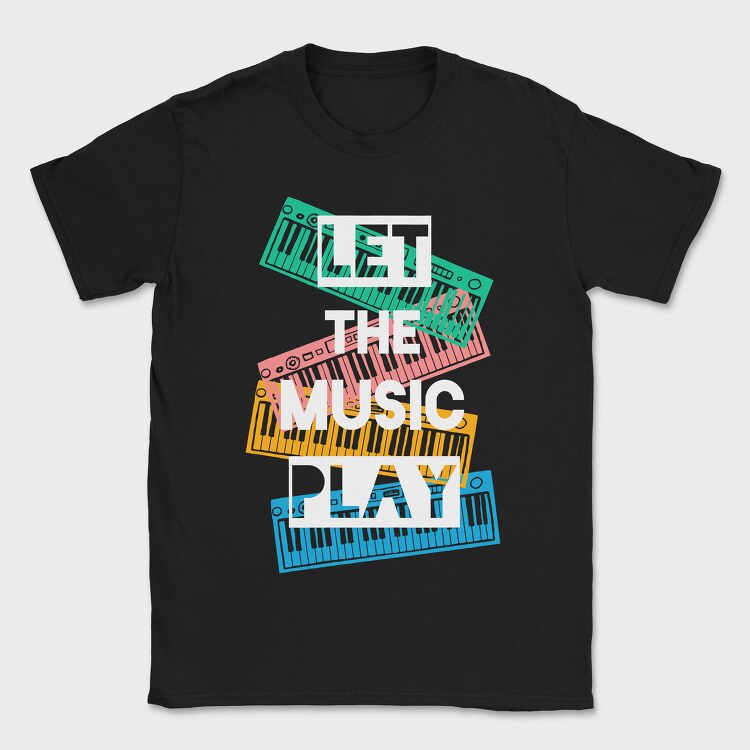 Music Keys Stack, Tricou Barbati (Unisex)