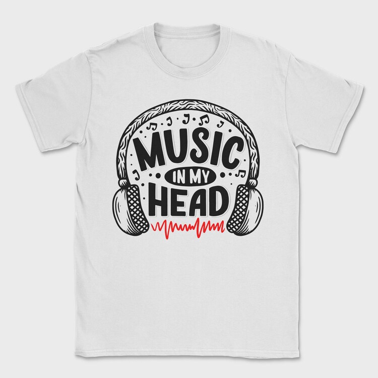 Music In My Head, Tricou Barbati (Unisex)