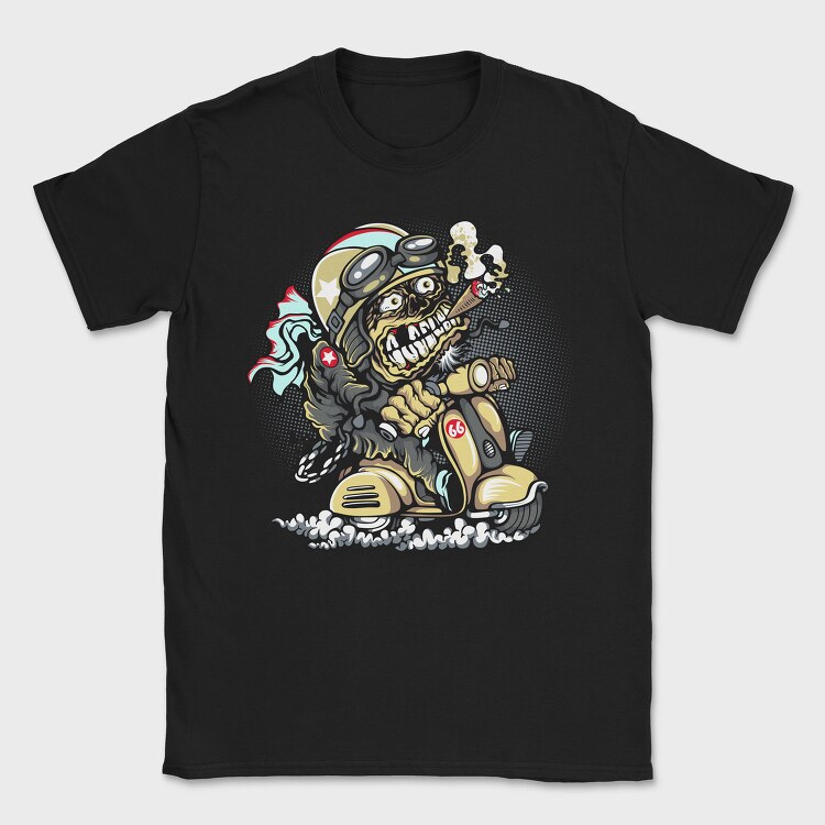 Motorcycle Skull 66, Tricou Barbati (Unisex)