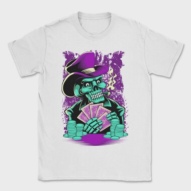 Skeleton Gambler, Tricou Barbati (Unisex)