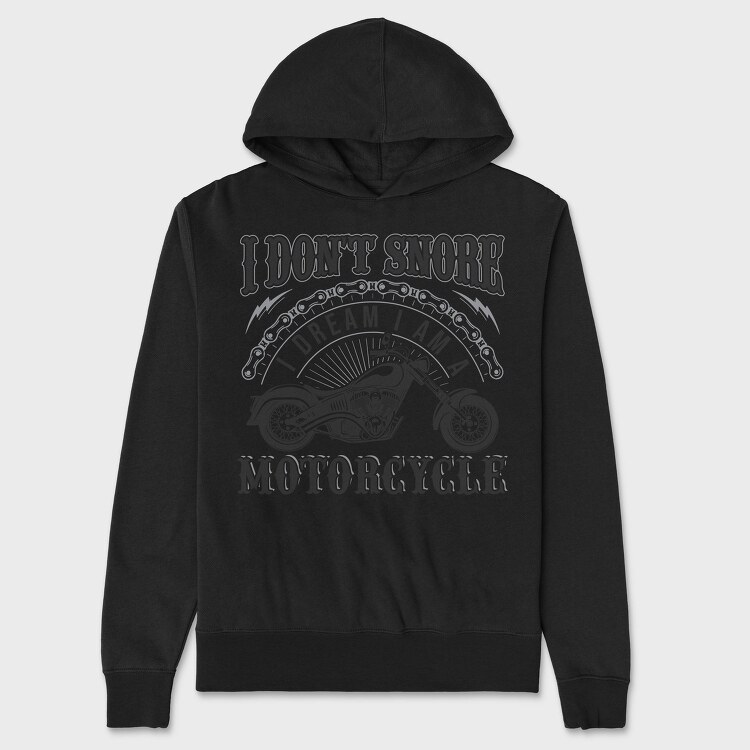 Motorcycle Dreams Snore, Hanorac Oversize Barbati (Unisex)