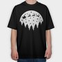 Neon Wolf Howl 1, Tricou Oversize Barbati (Unisex)