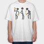 Drunk Stick Figures Request, Tricou Oversize Barbati (Unisex)