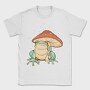 Frog Mushroom Umbrella Cottage Core, Tricou Barbati (Unisex)