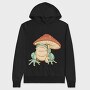 Frog Mushroom Umbrella Cottage Core, Hanorac Oversize Barbati (Unisex)