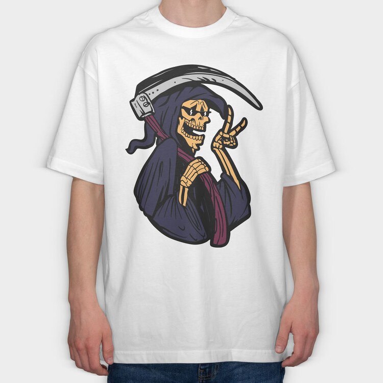 Grim Reaper Peace, Tricou Oversize Barbati (Unisex)