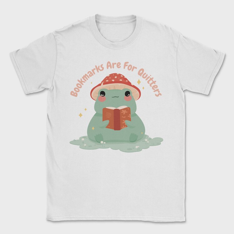 Frog Reading Book Cute, Tricou Barbati (Unisex)