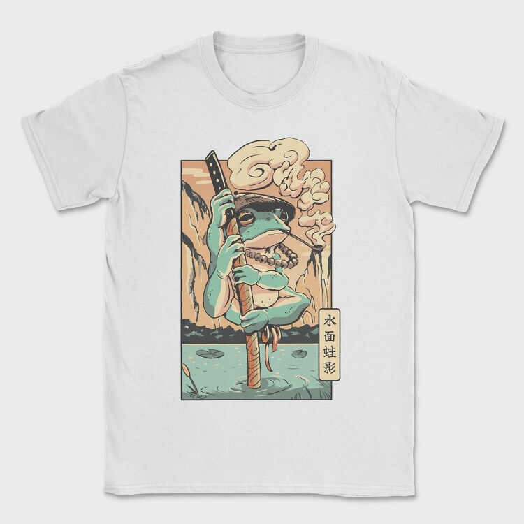 Frog Samurai Japanese Chill Traditional, Tricou Barbati (Unisex)