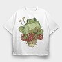 Froggy Mushroom, Tricou Oversize Barbati (Unisex)