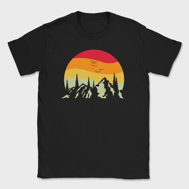 Mountain Sunset, Tricou Barbati (Unisex)