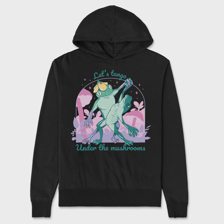 Frogs Dancing Tango Cottagecore, Hanorac Oversize Barbati (Unisex)